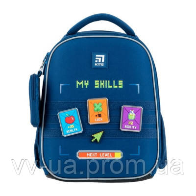 Рюкзак шкільний каркасний ортопедичний для першокласника Kite Education Next Level, для хлопчиків, синій