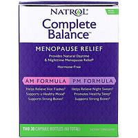 Комплекс при менопаузе Natrol Complete Balance, Menopause Relief, AM PM, Two Bottles 30 Capsu OM, код: 7518001