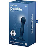 Дилдо Satisfyer Double Ball-R Dark Blue, унісекс, рухомі кульки всередині, на присосці SO8773, фото 5