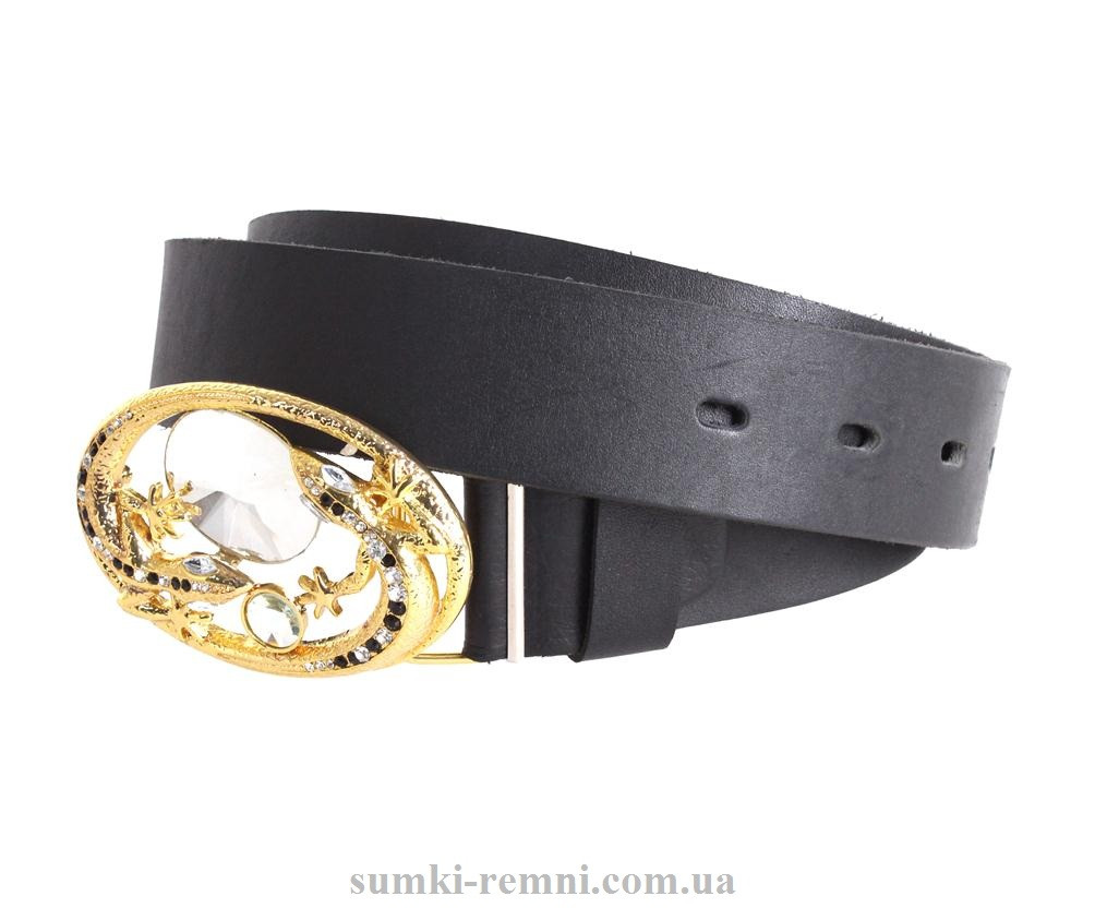 Жіночий ремінь з натуральної шкіри blx90412 чорний, фото 1