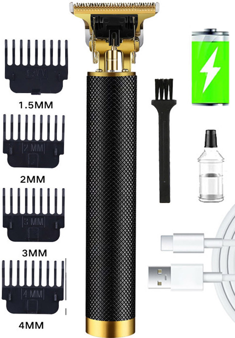 Професійна машинка, тример для стриження волосся MADORU бездротова USB, чорна