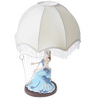 Настольная лампа барокко с абажуром Brille 60W TL-91 Синий HR, код: 7271160
