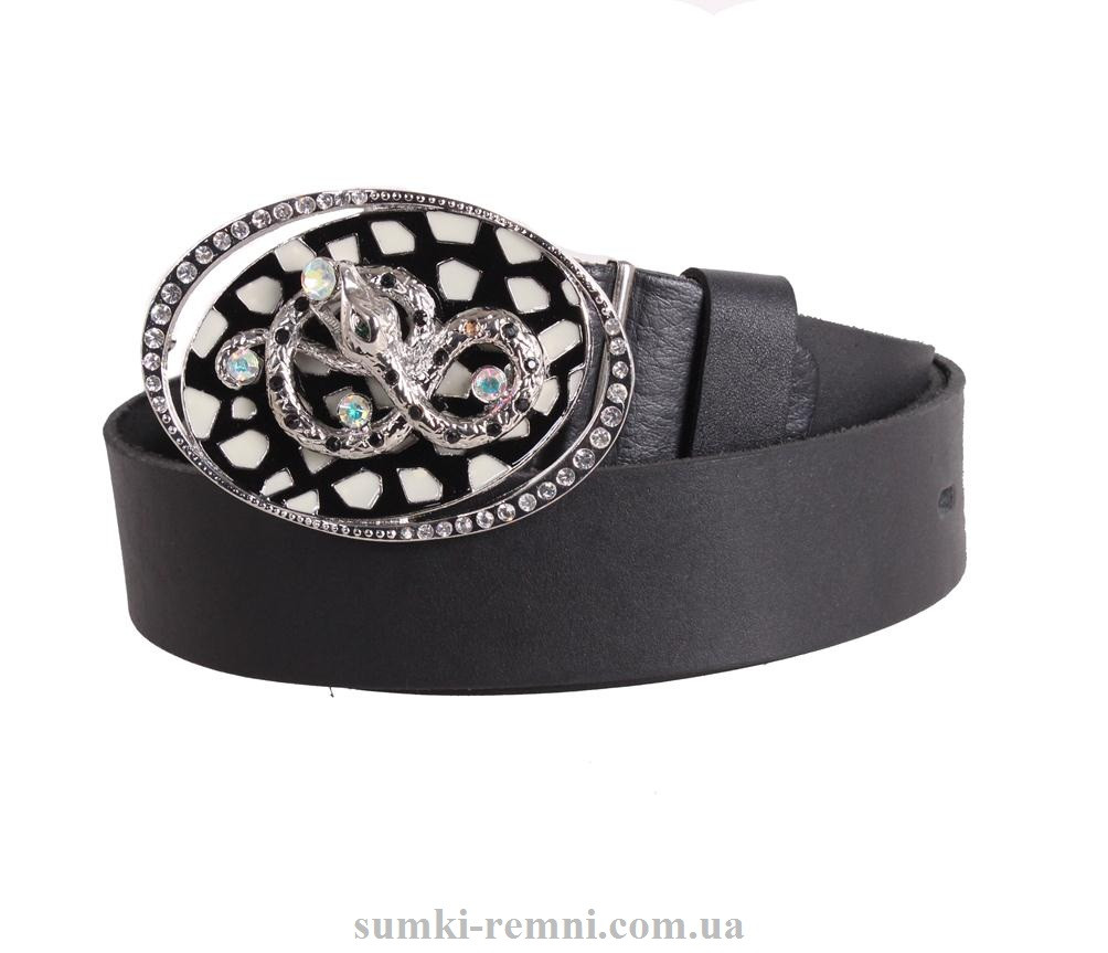 Жіночий ремінь з натуральної шкіри blx90413 чорний, фото 1