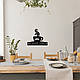 Сучасна картина на кухню, дерев'яний декор для дому "Кава в зернах", декоративне панно 15x18 см, фото 2