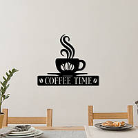 Деревянная картина на кухню, декоративное панно из дерева "Кофе в зернах", минималистичный стиль 60x75 см