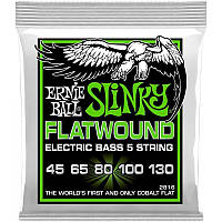 Струны для бас-гитары Ernie Ball 2816 Regular Cobalt Slinky Flatwound Bass 5-Strings 45 130 GB, код: 6555406