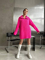 Вʼязаний светр оверсайз з коміром турецького виробництва жіночий