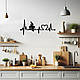 Сучасна картина на кухню, декоративне панно з дерева "Кава для коханої", стиль мінімалізм 25x10 см, фото 2