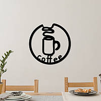 Современная картина на кухню, декор для комнаты "Дрип кофе", декоративное панно 15x15 см