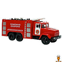Пожарная машинка "краз", масштаб 1:16, детская игрушка, от 3 лет, АвтоПром KR-2202-07