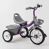 Детский трехколесный велосипед Best Trike резиновые колеса фиолетовый BS-4298 HR, код: 7609476