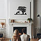 Настінний декор для дому, картина лофт "Дитинство Діти на гойдалці", декоративне панно 30x20 см, фото 5