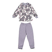 Пижама детская теплая флисовая для мальчика GABBI PGD-23-6 Серый на рост 140 (13837) IB, код: 8454555