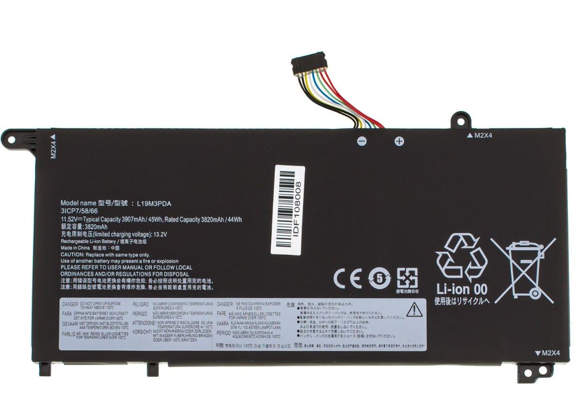 Аккумулятор LENOVO L19D3PDA (ThinkBook 14 G2 ARE) 11.58V 45Wh Black, фото 1