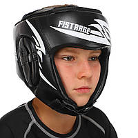 Шлем боксерский открытый кожаный FISTRAGE черный VL-4150 M: Gsport