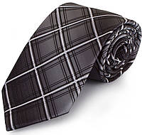 Простой мужской широкий галстук SCHONAU & HOUCKEN (ШЕНАУ & ХОЙКЕН) FAREPS-84 серый