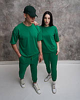 Комплект одежды Оверсайз Футболка + штаны зеленый