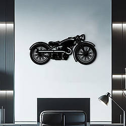 Декор для кімнати, дерев'яна картина на стіну "Спортбайк мотоцикл", стиль лофт 25x13 см