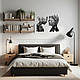 Сучасна картина на стіну в спальню, декор для кімнати "Закохана пара", мінімалістичний стиль 35x28 см, фото 2