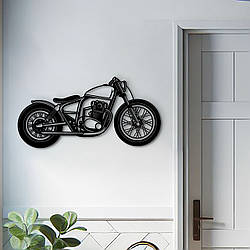 Сучасна картина для інтер'єру, декоративне панно з дерева "Мотоцикл", стиль лофт 25x13 см