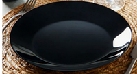 Тарелка обеденная Luminarc стеклокерамическая Zelie Black 250мм черная V3821