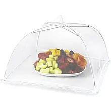 Сітка парасолька на стіл для захисту їжі від мух та ос 30х30 см Біла YU227