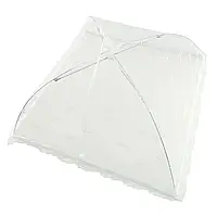 Сетка зонтик на стол для защиты пищи от мух и ос 36х36 см Белый YU227
