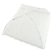 Сітка парасолька на стіл для захисту їжі від мух та ос 36х36 см Біла YU227
