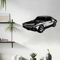 Декоративное панно на стену, деревянный декор для дома "Быстрый автомобиль", картина лофт 60x30 см