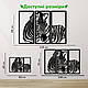 Декор в кімнату, дерев'яна картина на стіну "Зебра модульна картина", стиль мінімалізм 30x43 см, фото 3