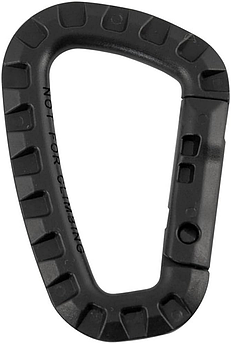 Карабін D-формат тактичний 1шт чорний KOMBAT UK Tactical Carabiner