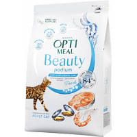 Сухой корм для кошек Optimeal Beauty Podium на основе морепродуктов 1.5 кг 4820215366885 ZXC