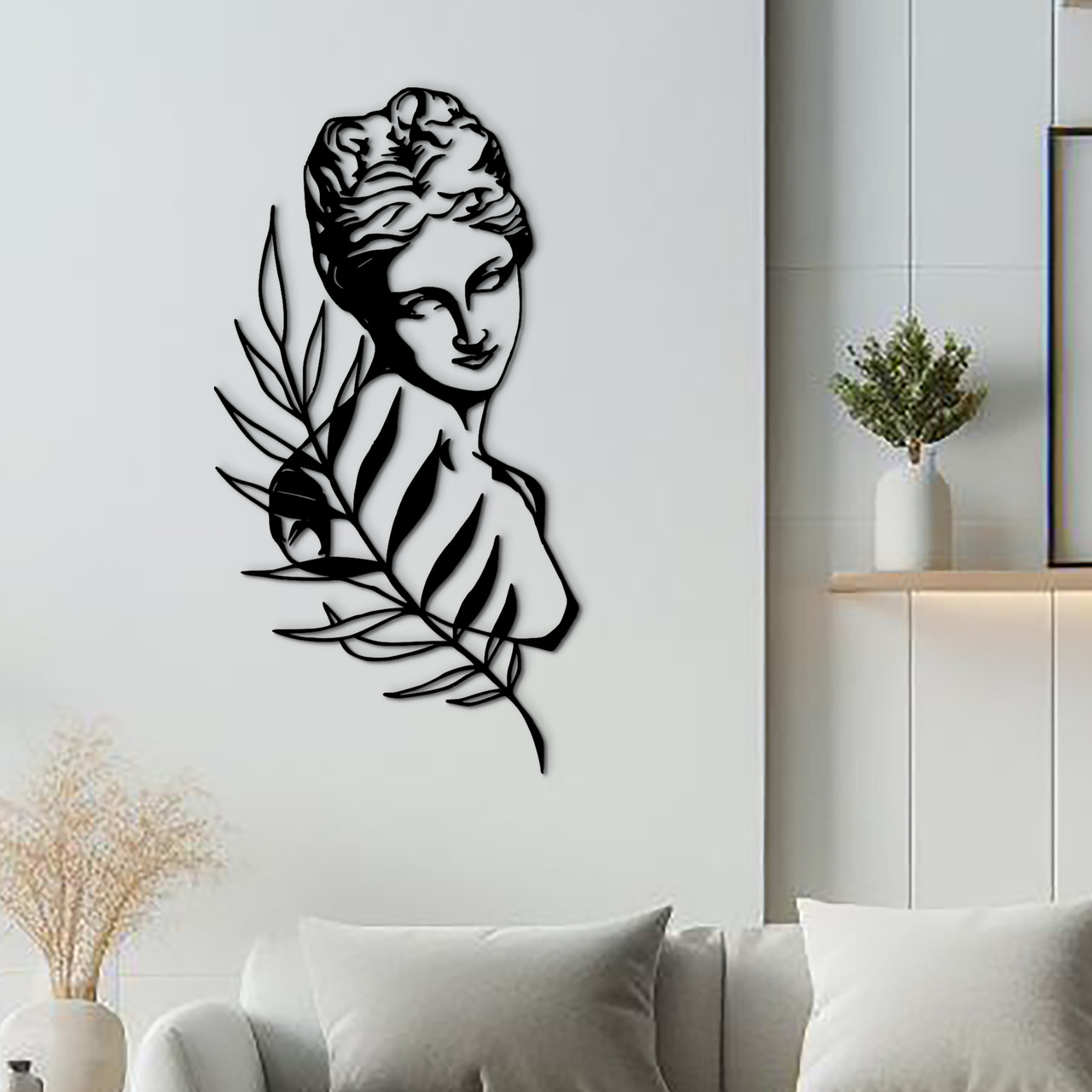 Декор для кімнати, дерев'яна картина на стіну "Венера Мілоська - Афродіта", стиль лофт 30x15 см