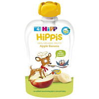 Детское пюре HiPP Organic HiPPiS Pouch Яблоко-банан, 100 г 9062300133711 ZXC