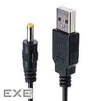 Кабель питания устройств USB2.0 A-Jack DC M/M 1.0m,4.0x1.7mm Power AWG24 Cu,чорний (84.00.7085-1)