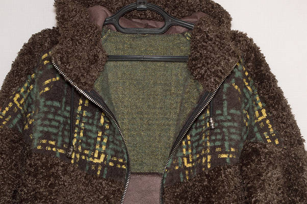 Жіноча хутряна оверсайз кофта на блискавці, фото 5