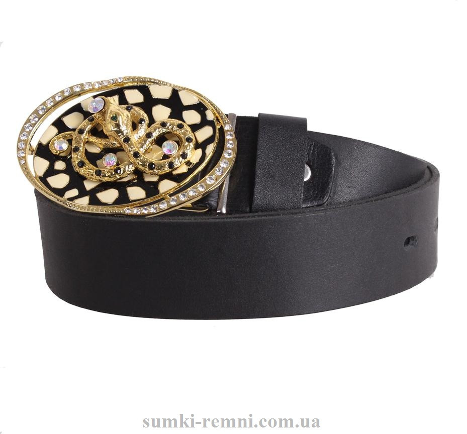 Жіночий ремінь з натуральної шкіри blx90415 чорний, фото 1