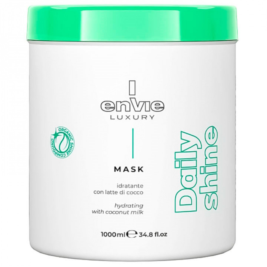 Маска Envie Daily Shine Hydrating Mask для блиску та зволоження волосся з кокосовим молочком, 1000 мл (EN477)