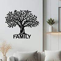 Інтер'єрна картина на стіну, декор в кімнату "Сімейне дерево Family Tree", стиль мініімалізм 20x23 см