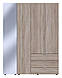 Шафа для одягу "Гелар" 155х50х203 см. 3ДСП/Дзеркало, Дуб сонома, фото 4