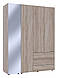 Шафа для одягу "Гелар" 155х50х203 см. 3ДСП/Дзеркало, Дуб сонома, фото 5