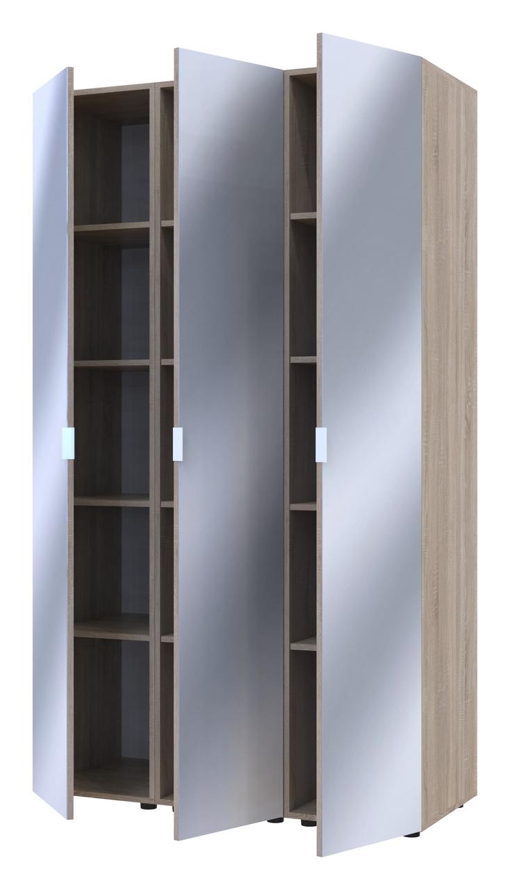 Комплект шаф "Гелар" 117х50х203 см. 3 Дзеркала, Дуб сонома, фото 1