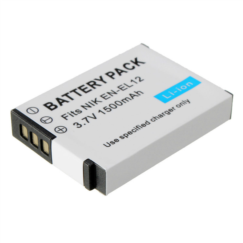 Акумулятор EN-EL12 аналог 1500 ма фотоапарат NIKON COOLPIX S630, S640, S70, S710, S8000, S8100, S9100, P300, S6000