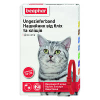 Ошейник для животных Beaphar от блох и клещей для кошек 35 см красный 8711231132515 ZXC