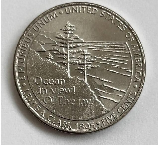Монета США 5 центів 2005 р. Вихід до океану