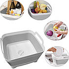 Кошик на раковину з отвором під злив води 9л, 30х29х17 см / Універсальний кошик для раковини, фото 4