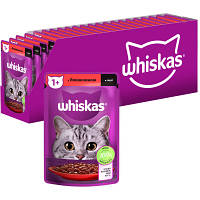 Влажный корм для кошек Whiskas Говядина в соусе 85 г 5900951301940 ZXC