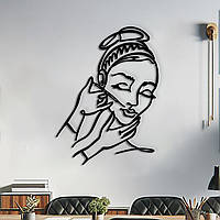 Настенный декор для дома, картина лофт "Ботокс губ - декор в клинику", декоративное панно 35x25 см
