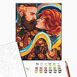 Патріотична картина за номерами Живопис по номерам 40х50 см Картина за номерами Закохані Brushme BS53796, фото 2