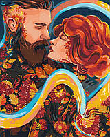 Патріотична картина за номерами Живопис по номерам 40х50 см Картина за номерами Закохані Brushme BS53796